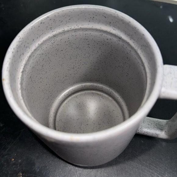 Starbucks Speckled Ceramic Coffee Mug 14 Oz Gray With Black Base - Picture 2 of 3